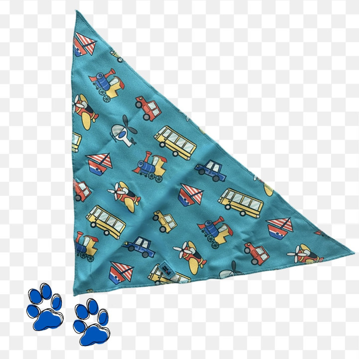 Dog Bandana with Travel Print – Adventure Dog Accessory