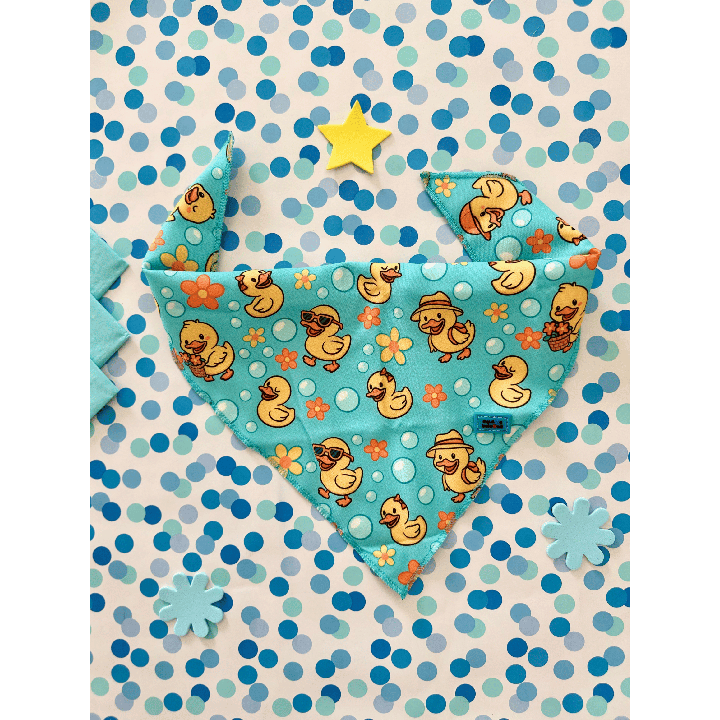 Dog Bandana with Duck Print – Playful & Stylish